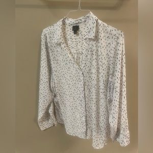 White with black blouse